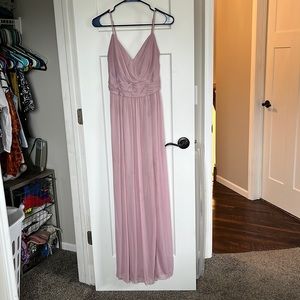 David’s Bridal Chiffon Quartz Bridesmaid Dress